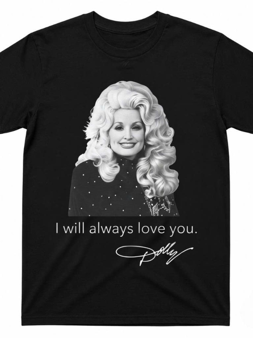 Black Graphic Women Dolly Parton Shirt